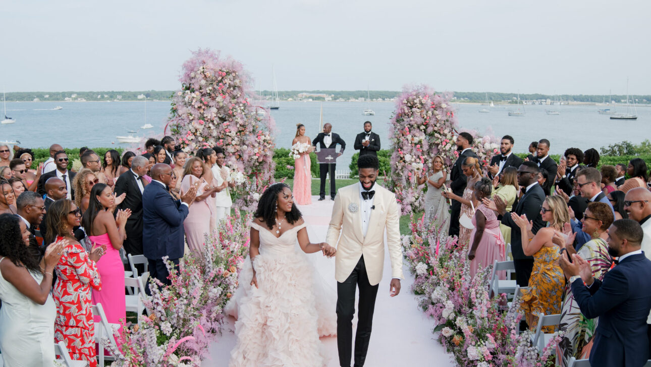 Nantucket wedding ceremony featured in Vogue designed by  JWennes Events.