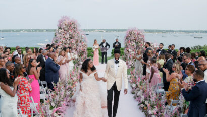 Nantucket wedding ceremony featured in Vogue designed by  JWennes Events.