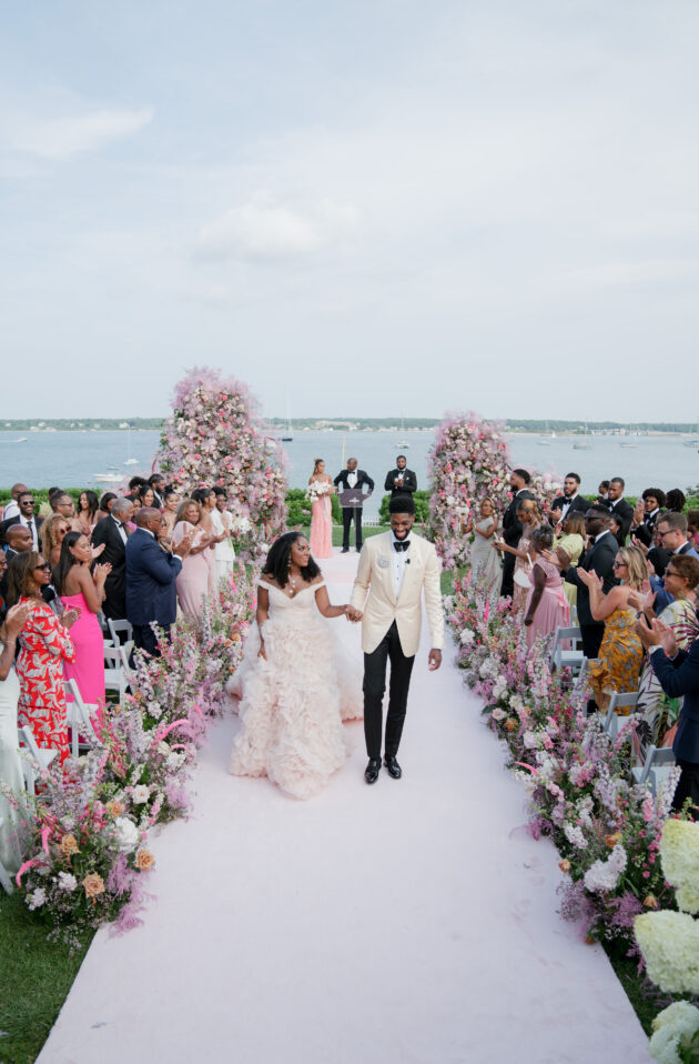Nantucket wedding ceremony featured in Vogue designed by  JWennes Events.