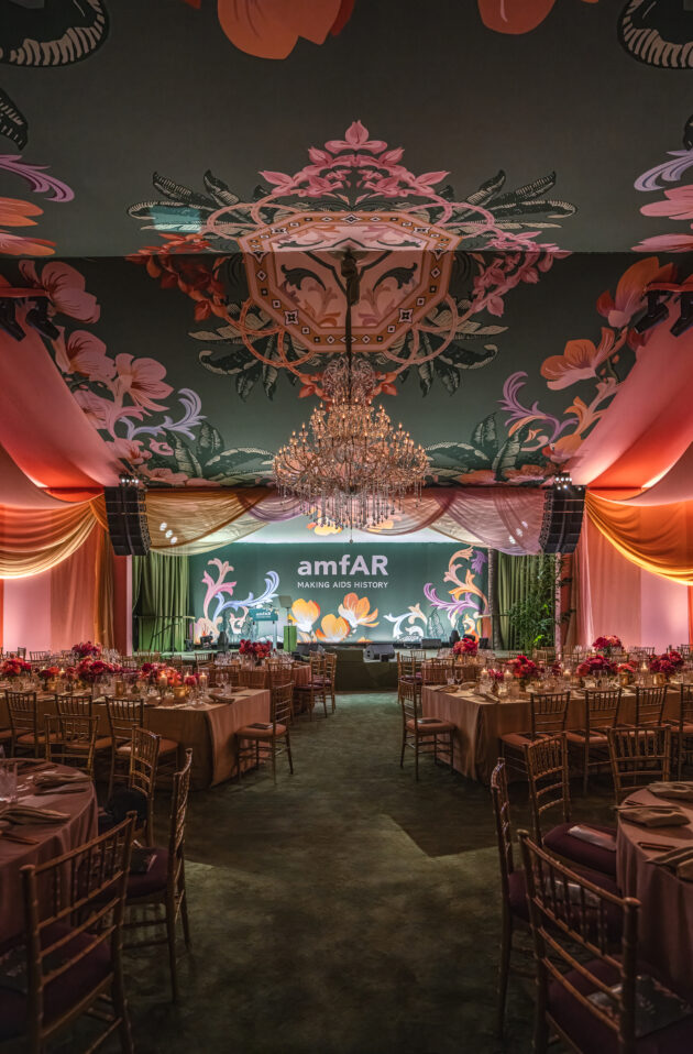 amfAR Palm Beach Gala, 2024. Designed by  JWennes Events.